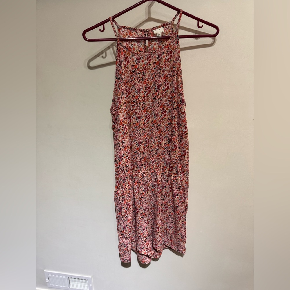 3/$30 Jacqueline de Yong JDY floral halter jumper  40 M/L